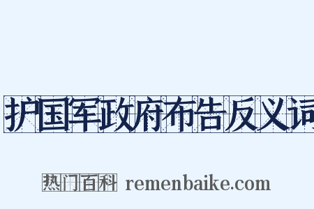 护国军政府布告反义词是什么意思的图片